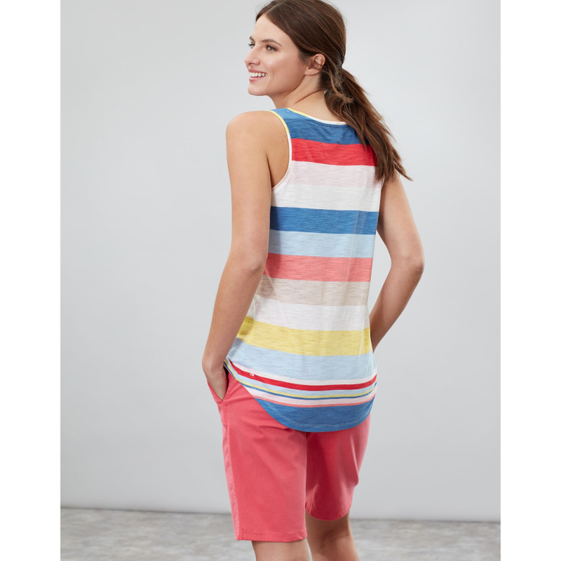 Joules Bo Stripe Striped Jersey Vest - Blue Multi Stripe -2